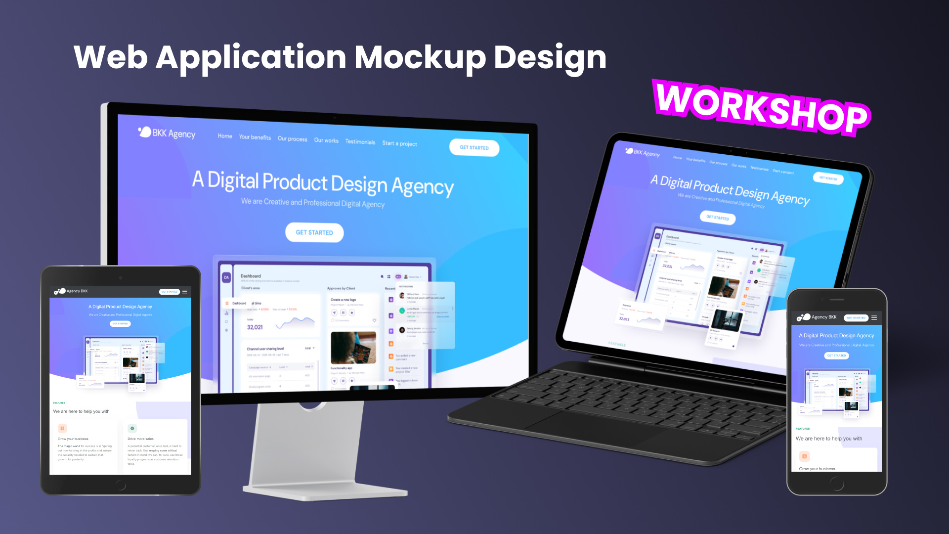 Workshop Web Application Mockup Design