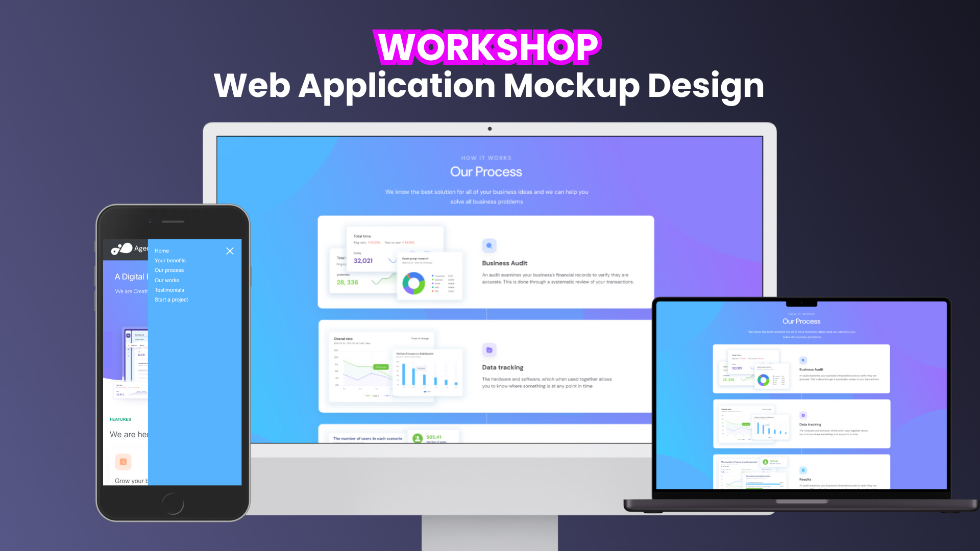 Workshop Web Application Mockup Design