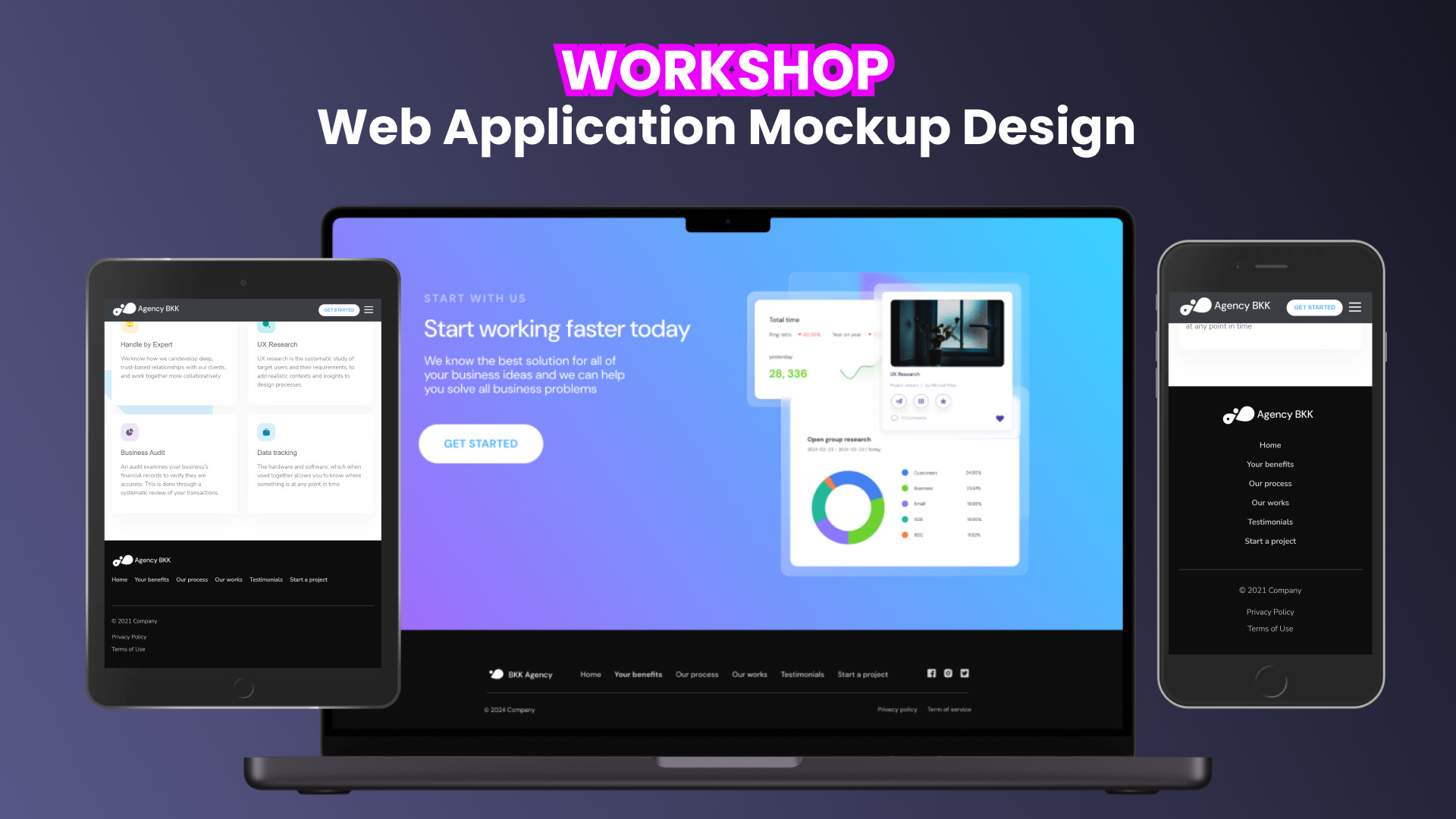 Workshop Web Application Mockup Design