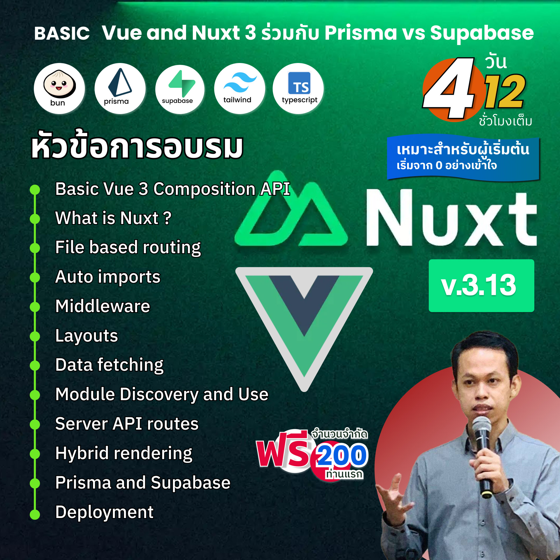 Basic Vue and Nuxt 3 with Prisma and Supabase